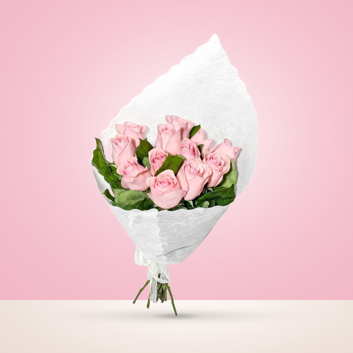 Ramo con 12 rosas, rosas rosadas