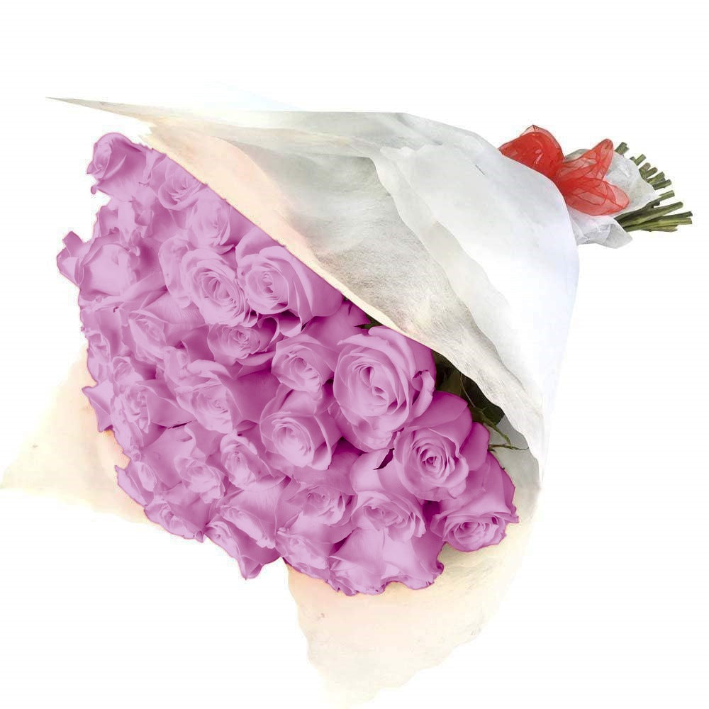Ramo con 30 rosas, rosas lila