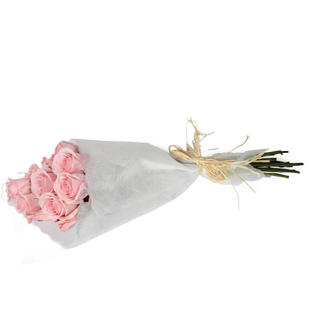 Ramo con 12 rosas, rosas rosadas
