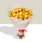 Ramo con 50 rosas, rosas amarillas