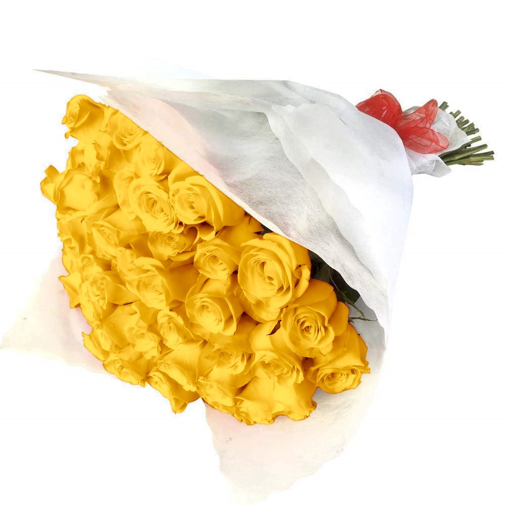 Ramo con 30 rosas, rosas amarillas
