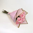 Ramo con 10 rosas en papel coreano, rosas rosadas