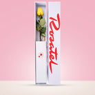 Caja Blanca Pequeña con 1 Rosa Amarilla