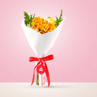 Ramo de maules y solidago en papel coreano