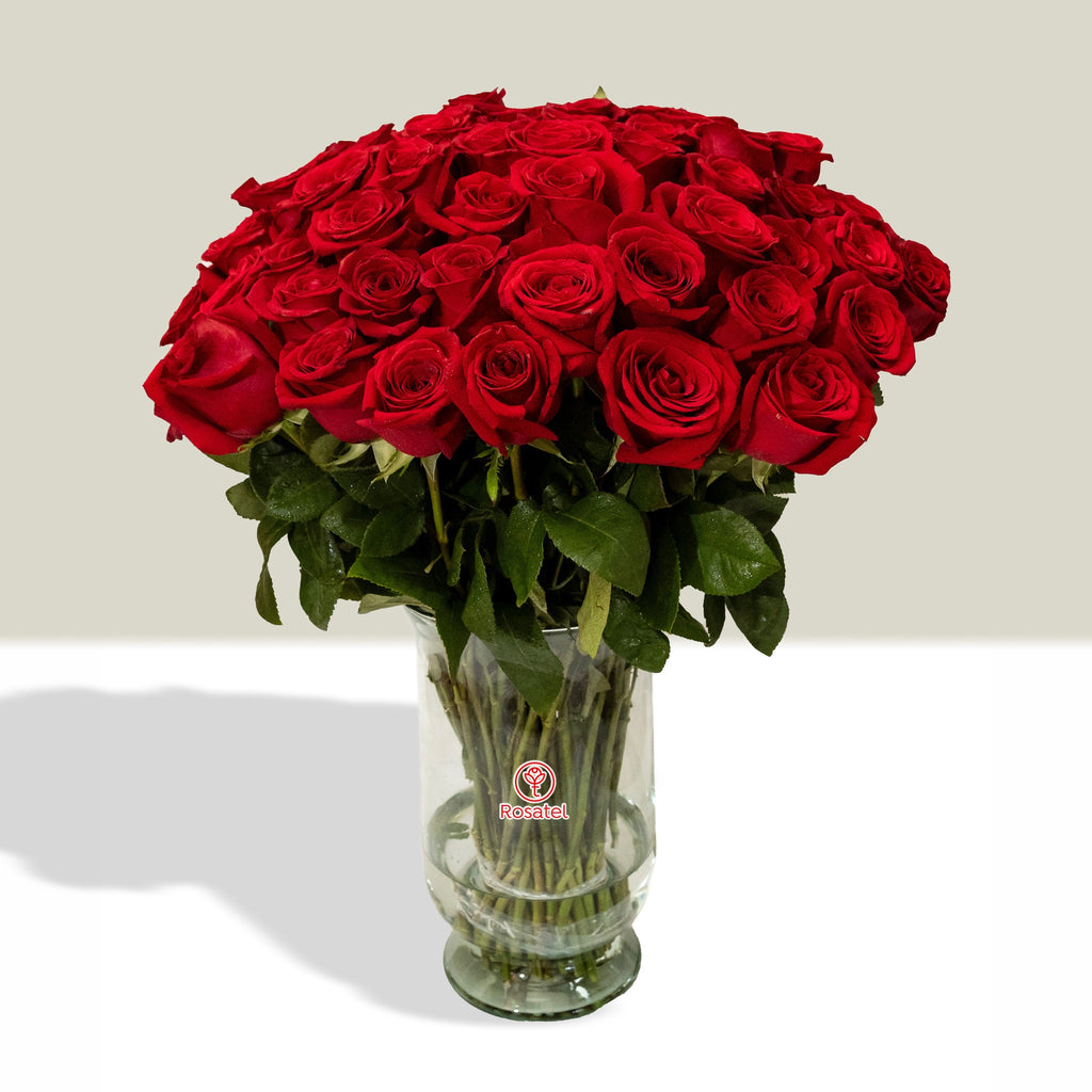 Arreglo 40 rosas rojas