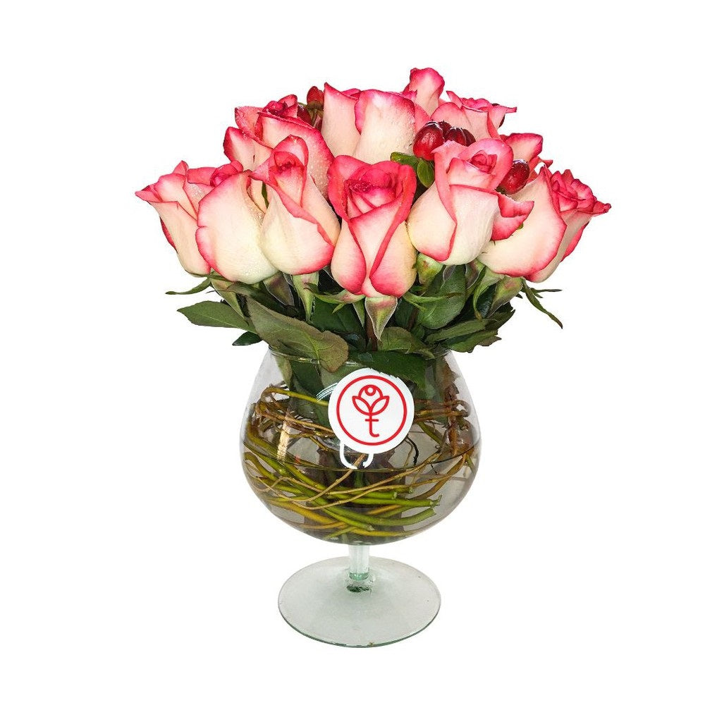 Arreglo con 30 rosas blush