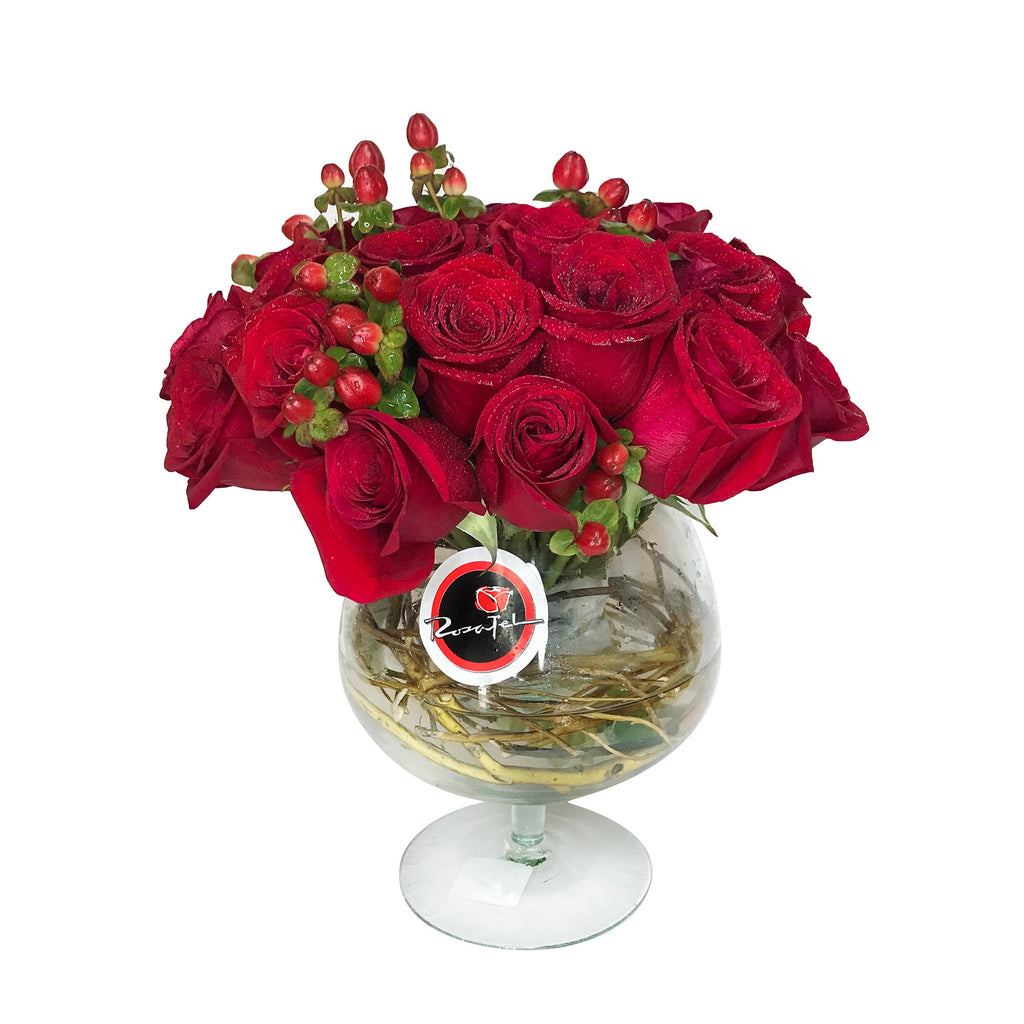 Arreglo con 30 rosas rojas