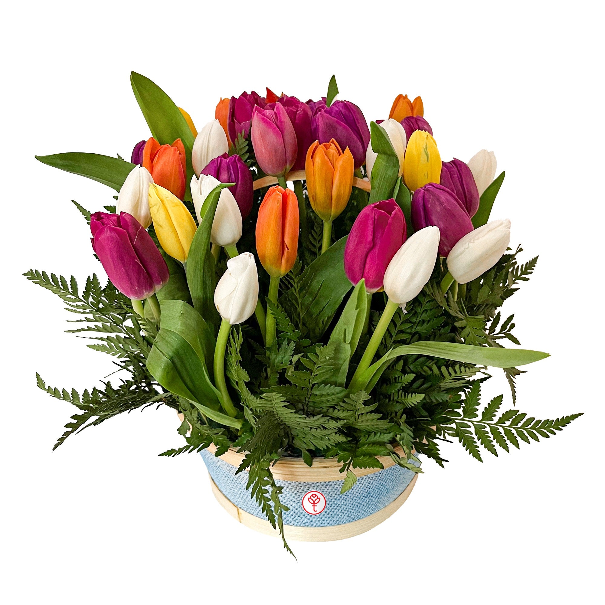 Canasta 30 tulipanes