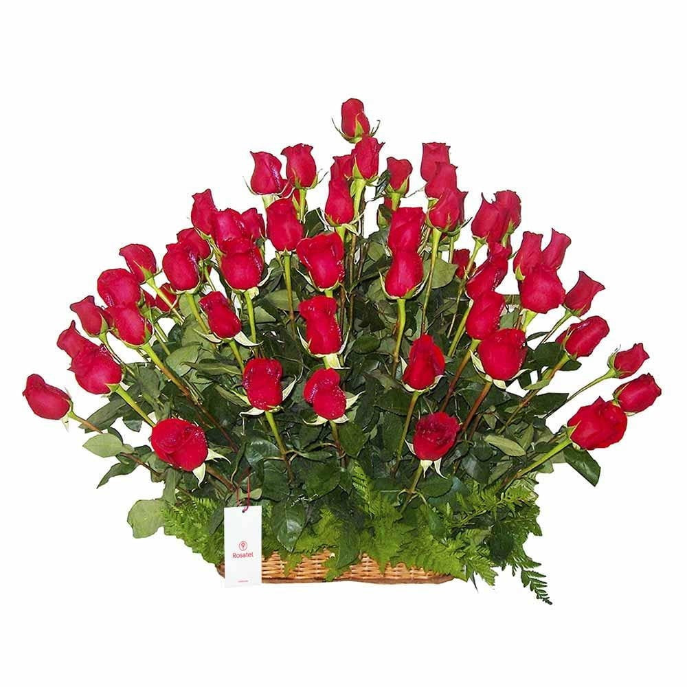 Canasta 80 rosas