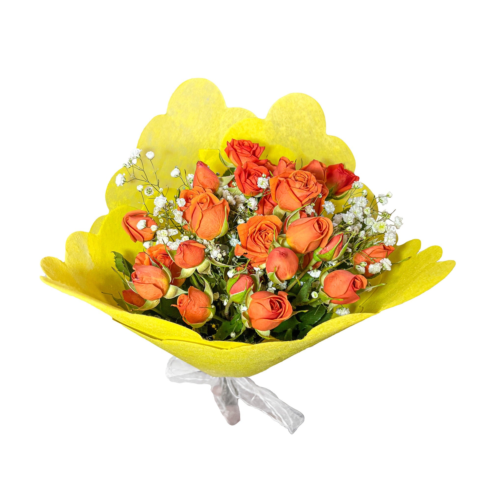 Ramo con 8 minirosas naranja