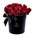Sombrerera negra 24 rosas y cinta
