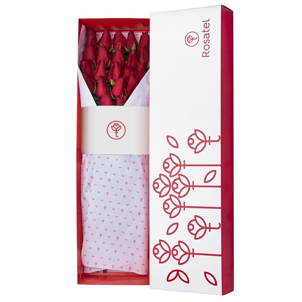 caja-blanca-con-24-rosas Rojas