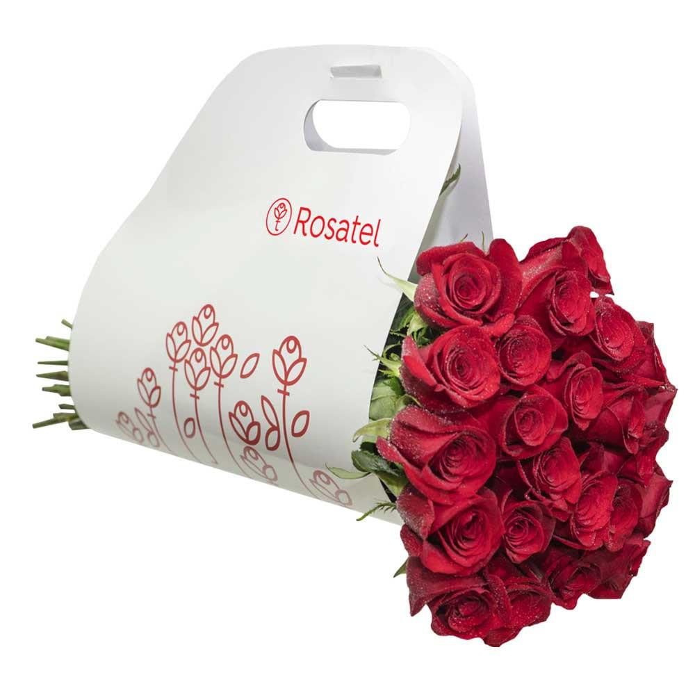 Ramo con 24 rosas en sobre rosatel