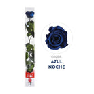 Rosa azul noche preservada en caja acrilica